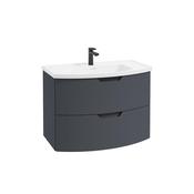 Sonas Arc 80Cm 2 Drawer Wall Hung Vanity Unit Night Sky Blue image