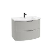 Sonas Arc 80Cm 2 Drawer Wall Hung Vanity Unit Sonas Arctic Grey image