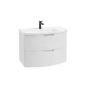 Sonas Arc 80Cm 2 Drawer Wall Hung Vanity Unit White image