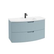 Sonas Arc 100Cm 2 Drawer Wall Hung Vanity Unit Morning Sky Blue image
