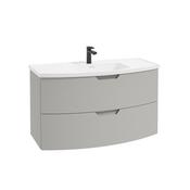 Sonas Arc 100Cm 2 Drawer Wall Hung Vanity Unit Sonas Arctic Grey image