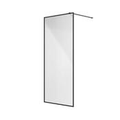 Sonas Mirage Wetroom Panel Fluted Glass Matt Black 900Mm