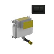 Sonas Concealed Cistern For Back To Wall Wc Rectangular Fascia Flush Plate Black