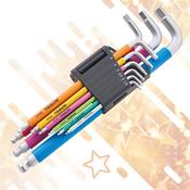 9 Piece Colour Coded Hex Key Set image