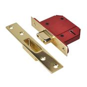 Union Bs 5 Lever Mortice Deadlock 68Mm 2.5In Satin Brass image
