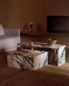 Plinth Low Rose Marble Calacatta Viola