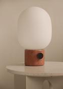 JWDA Table Lamp Large Red Travertine Stone