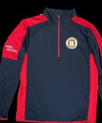 Quarter zip tops - red/blue