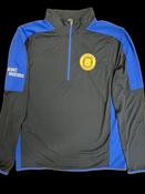 Quarter zip tops - blue/grey