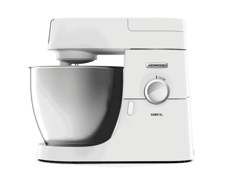 Kenwood Chef XL KVL4100W Food Mixer 1200W White with 6.7L Stainless Steel Bowl Variable Speed and Pulse Function
