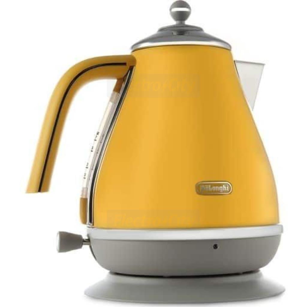 De'Longhi Icona Capitals Kettle Yellow 1.7 Litres 360-degree base Stainless steel