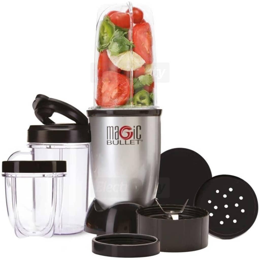 Nutri Bullet Blender | Brushed Steel | Chopping, blending, mixing, whipping, grinding, ice crushing | Cups, Lids, Attachments