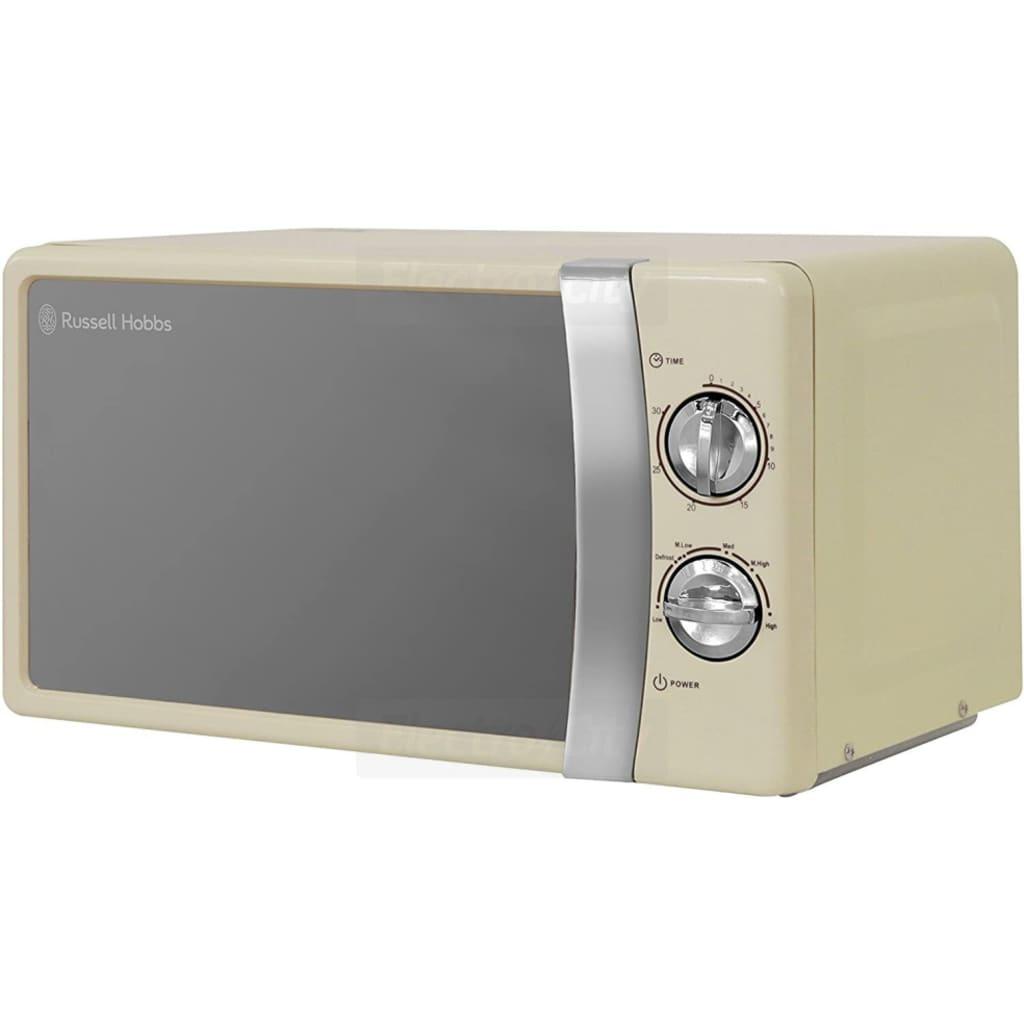 Russell Hobbs 17 Litre 700W Microwave Cream Mirror Finish Door Dials