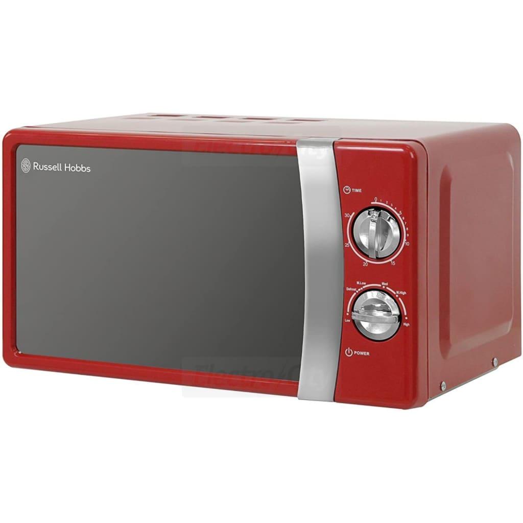 Russell Hobbs 17L Red Microwave 700W 5 Power Levels Defrost Setting Timer