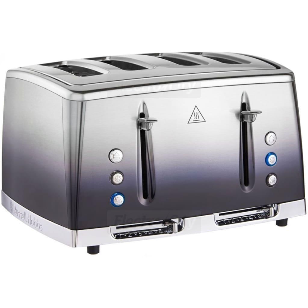 Russell Hobbs Eclipse 4 Slice Toaster Midnight Blue Stainless Steel with Lift and Look, Extra Wide Slots