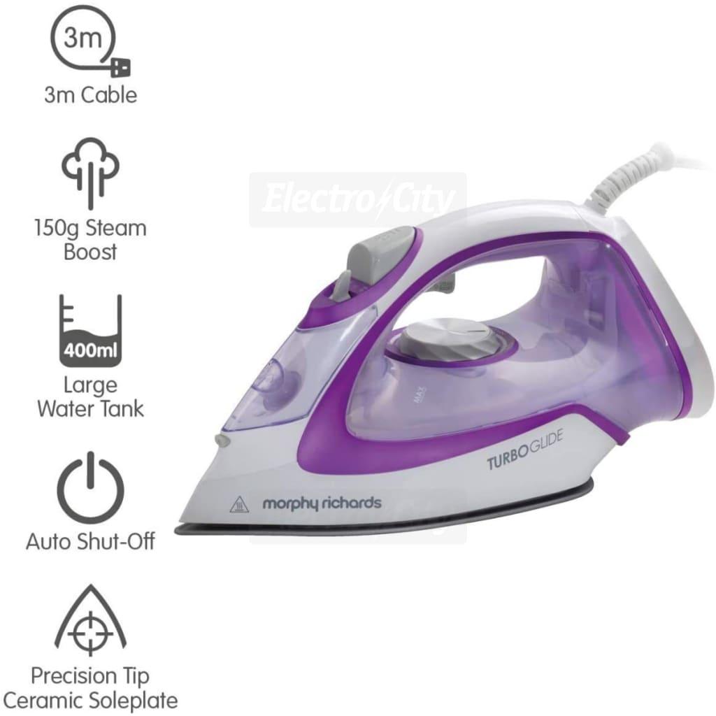 Morphy Richards Turbo Glide Steam Iron 2800W Purple