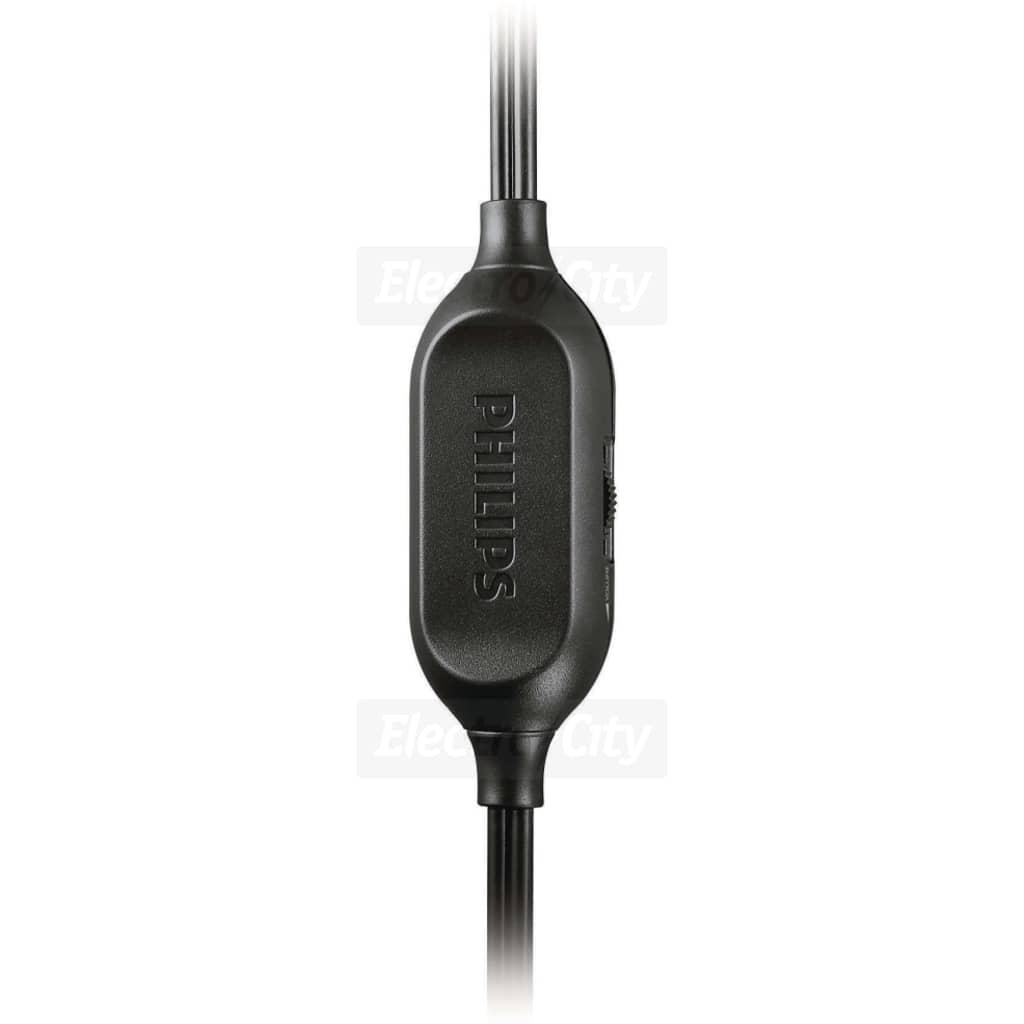 Philips TV Headphones Silver/Black | Sound Isolation, In-Cord Volume Control, Extra Long Cable