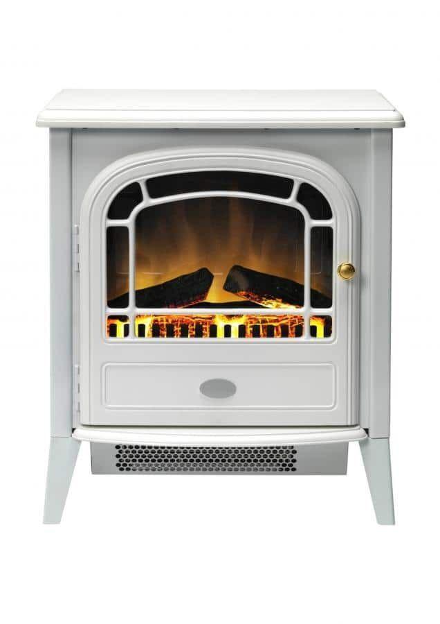 Dimplex Courchevel Electric Stove | White | Optiflame Effect | Log Effect