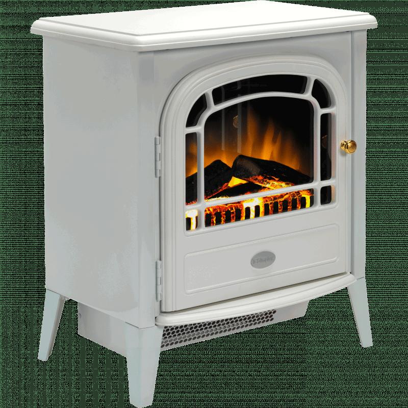 Dimplex Courchevel Electric Stove | White | Optiflame Effect | Log Effect