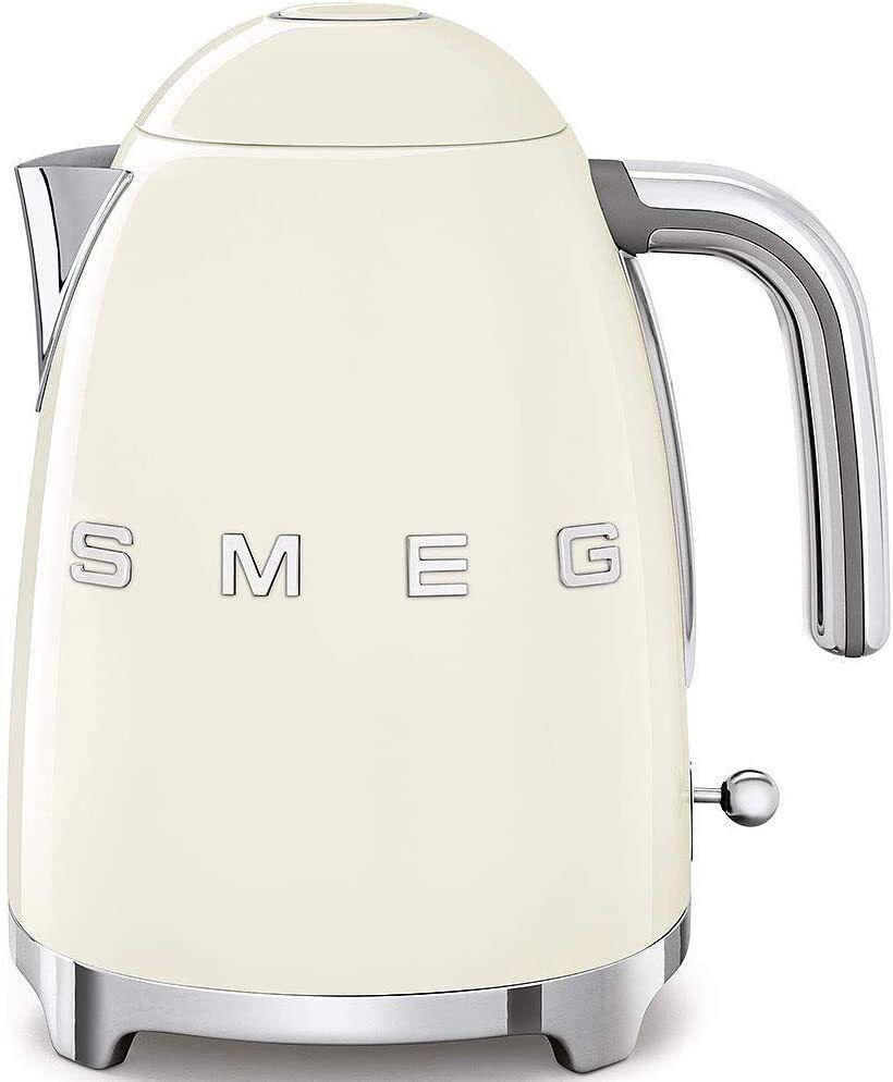 Smeg Retro Cream Kettle 1.7L Stainless Steel Chrome Handle