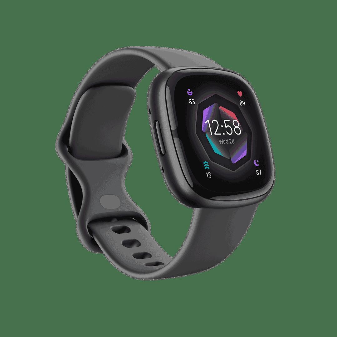 Fitbit Sense 2 Smartwatch Shadow Grey & Graphite | Stress, Sleep & GPS Tracking | Health & Fitness