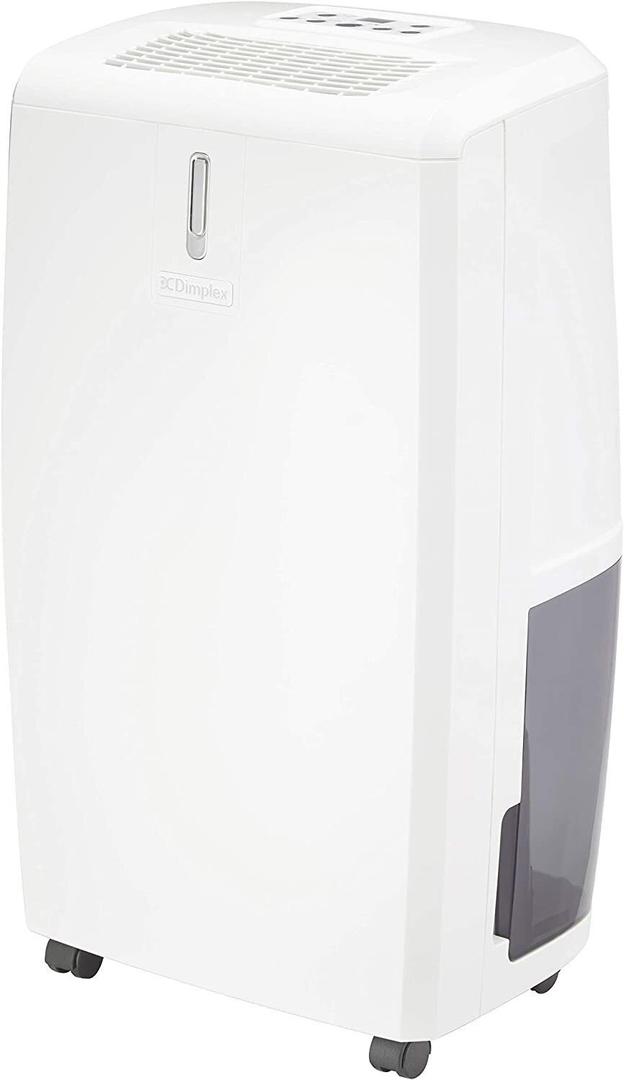Dimplex 20L Dehumidifier with Timer & Delay Start | White | Image Features: Wheels, Dimplex