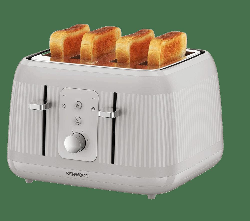 Kenwood Dawn 4 Slice Toaster Oatmeal Cream | 5 Browning Levels, Defrost Setting, Reheat Function, Hi-Rise Bread Lift, Cancel Function, Cord Storage, Removable Crumb Tray