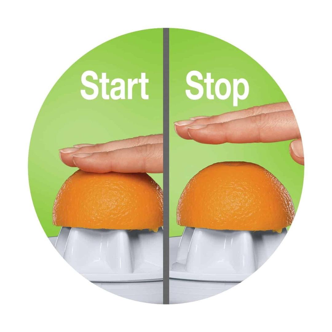 Braun Citrus Press Juicer White 350ml Adjustable Pulp Control Start/Stop Automatic Left & Right Rotation