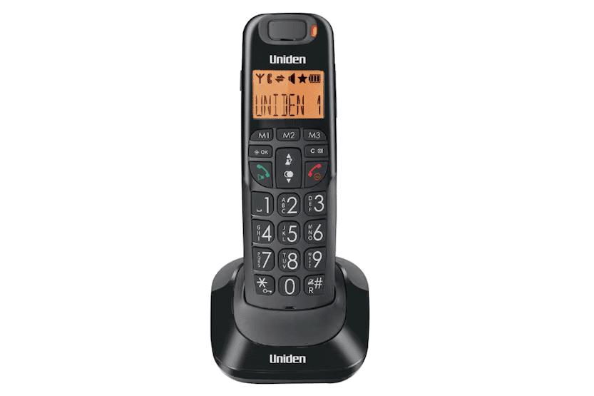 Uniden Cordless Phone Big Button Backlit LCD Black