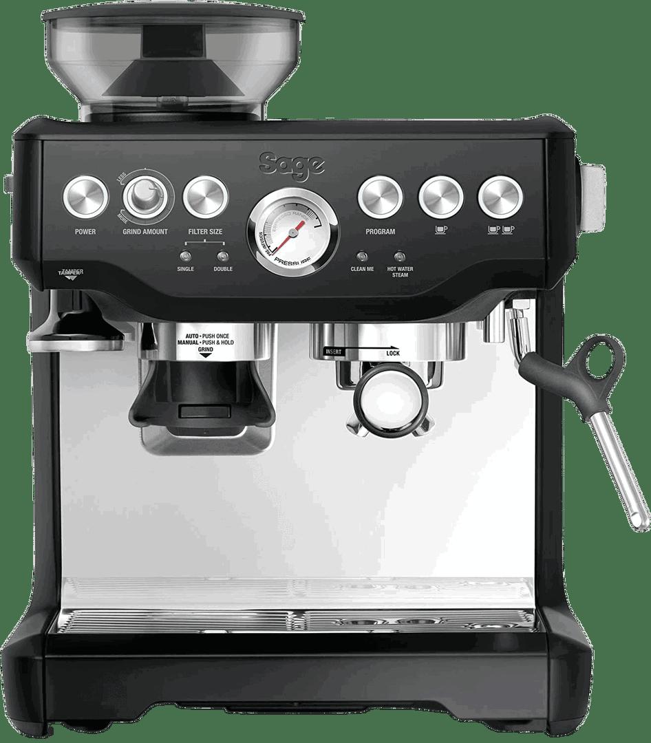 Sage The Barista Express Coffee Machine - Black Truffle | Integrated Burr Grinder, Digital Temperature Control, Steam Wand, Grind Size Dial, Hands-Free Operation