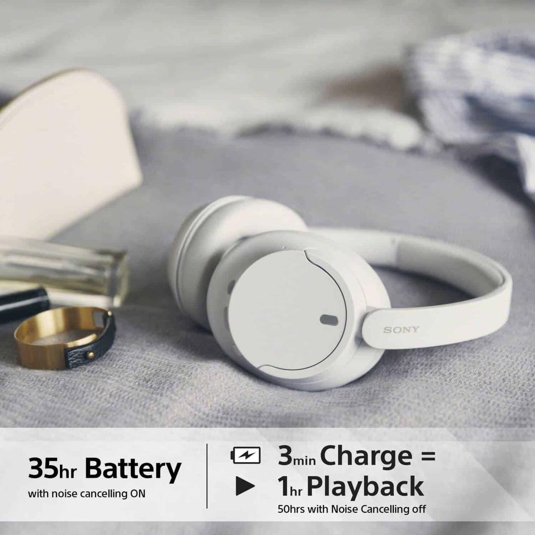 Sony Wireless Noise Cancelling Over-Ear Headphones White