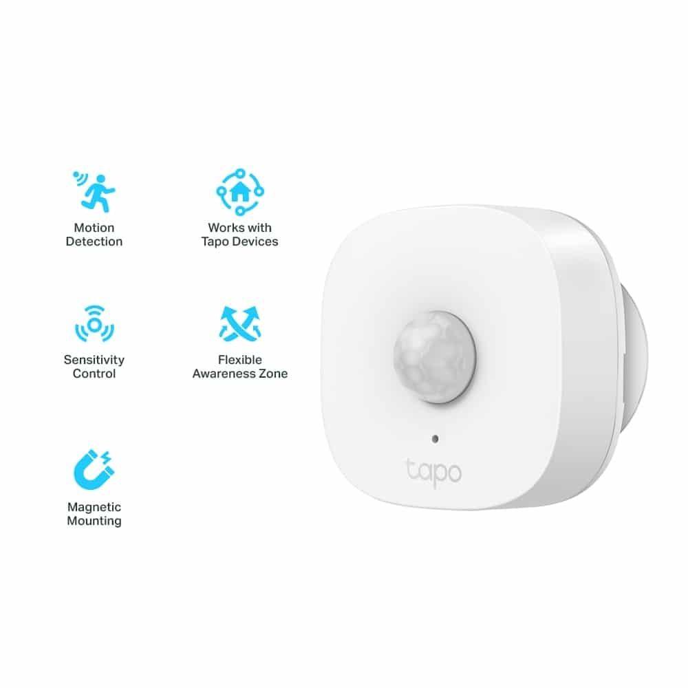 Tapo T100 Smart Motion Sensor | 120° Detection Angle, White, Battery Powered