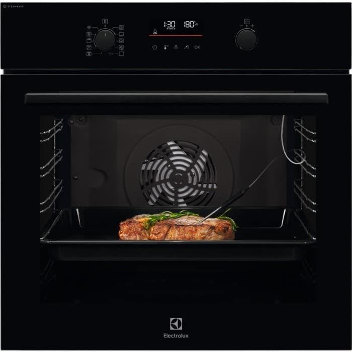 Electrolux Black Built-In Single Oven with SteamBake, Food Sensor, and Catalytic Cleaning