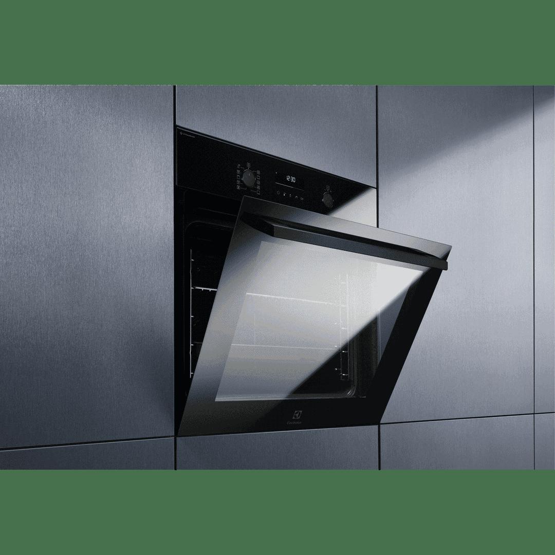 Electrolux Black Built-In Single Oven with SteamBake, Food Sensor, and Catalytic Cleaning
