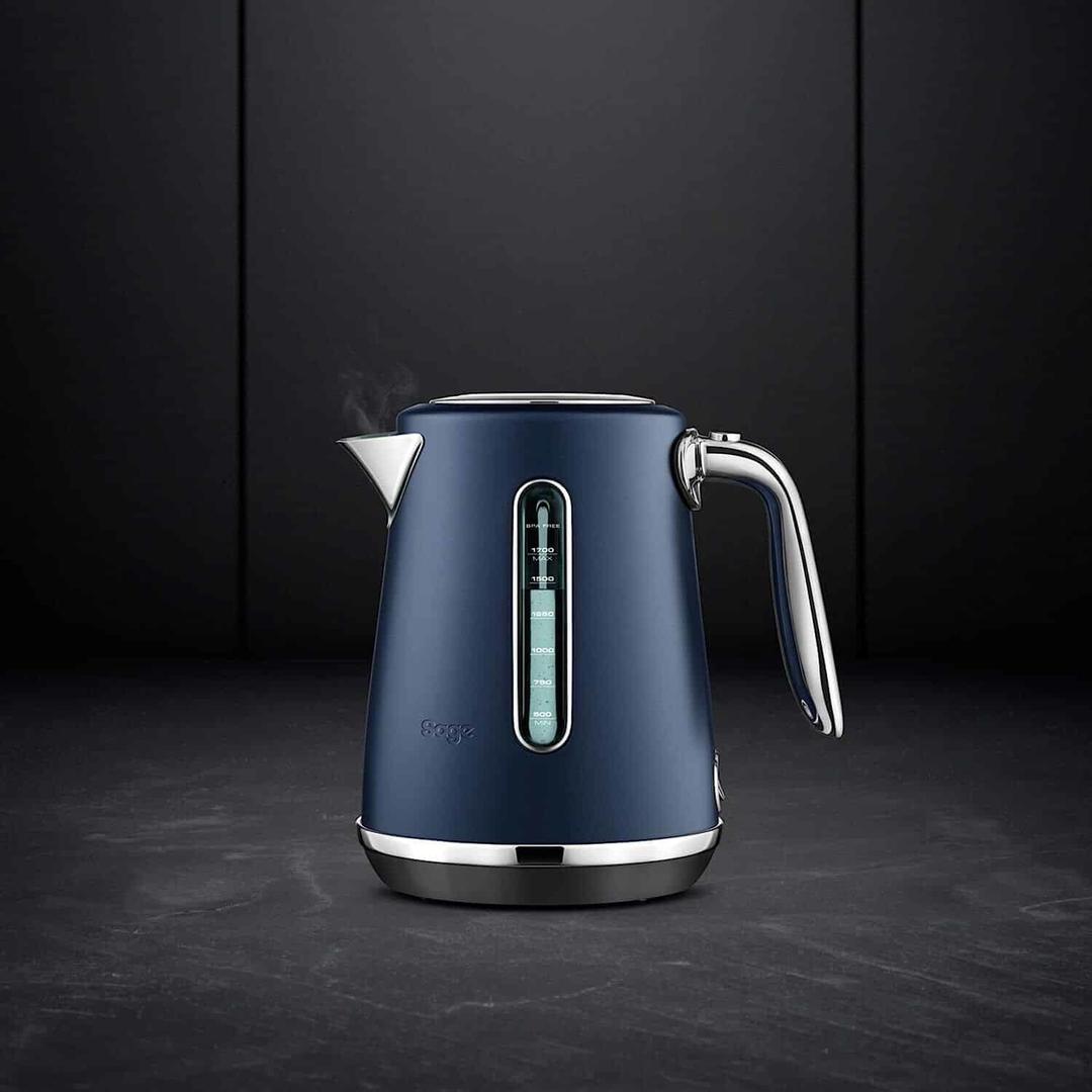 Sage Soft Top Luxe Electric Kettle Damson Blue 1.7L 2400W with Soft Top Lid, BPA Free, Cordless, 360 Degree Swivel Base, Stainless Steel Handle