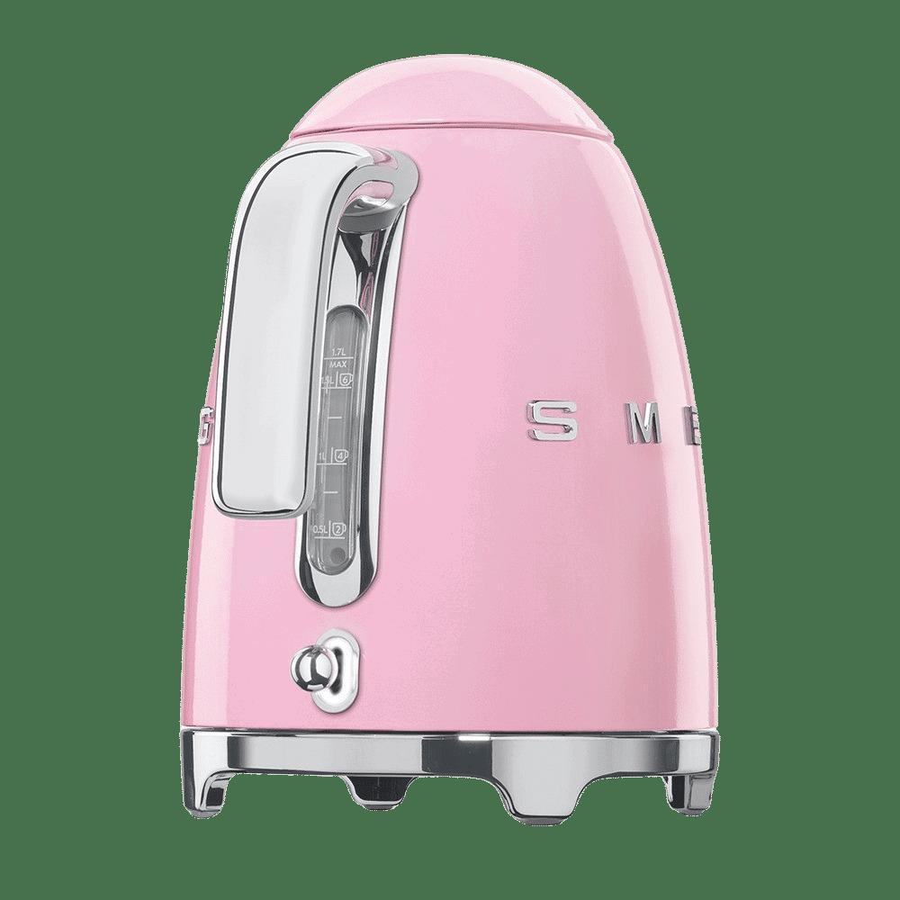 Smeg Retro Kettle Pink 1.7 Litre Stainless Steel Handle Logo