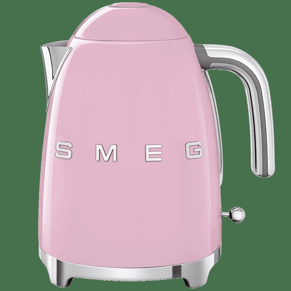 Smeg Retro Kettle Pink 1.7 Litre Stainless Steel Handle Logo