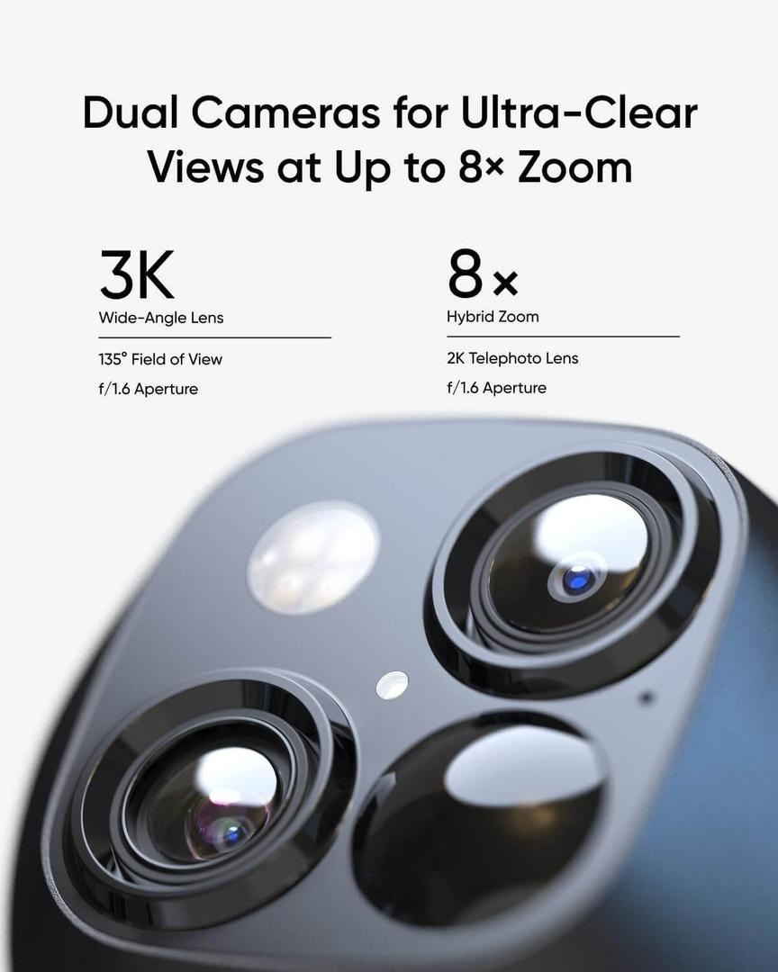 Eufy Security Solar Powered 2K Dual Camera with 360 Degree View