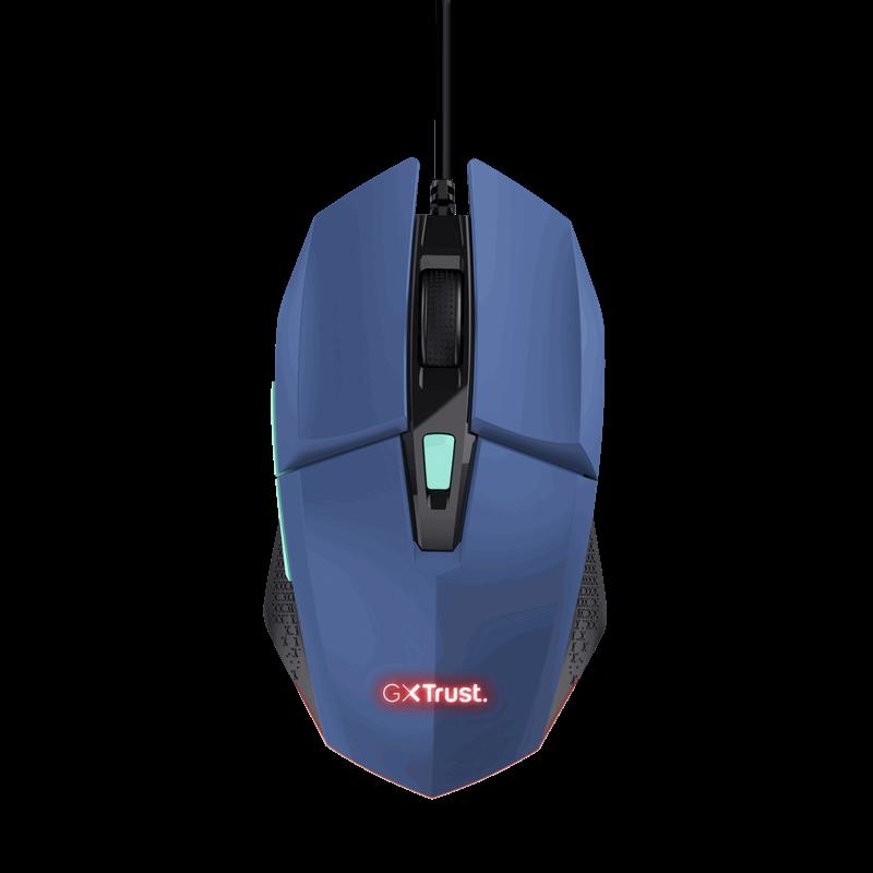 Trust GXT 109 Felox Wired Gaming Mouse - Blue, LED, Programmable Buttons