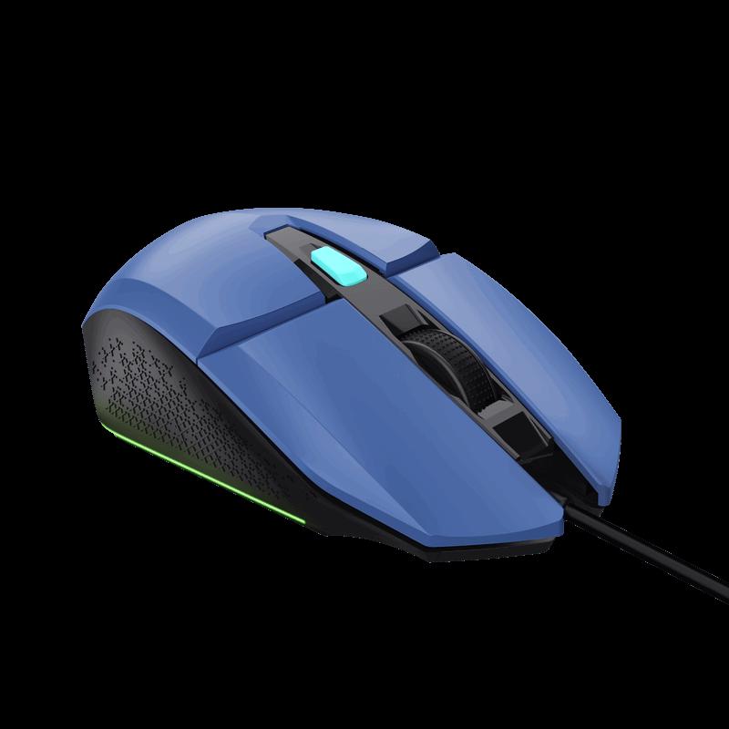 Trust GXT 109 Felox Wired Gaming Mouse - Blue, LED, Programmable Buttons