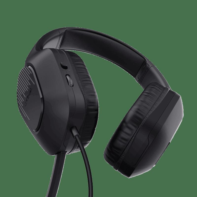 Trust GXT 415 Zirox Gaming Headset - Black, Over-ear, with Microphone