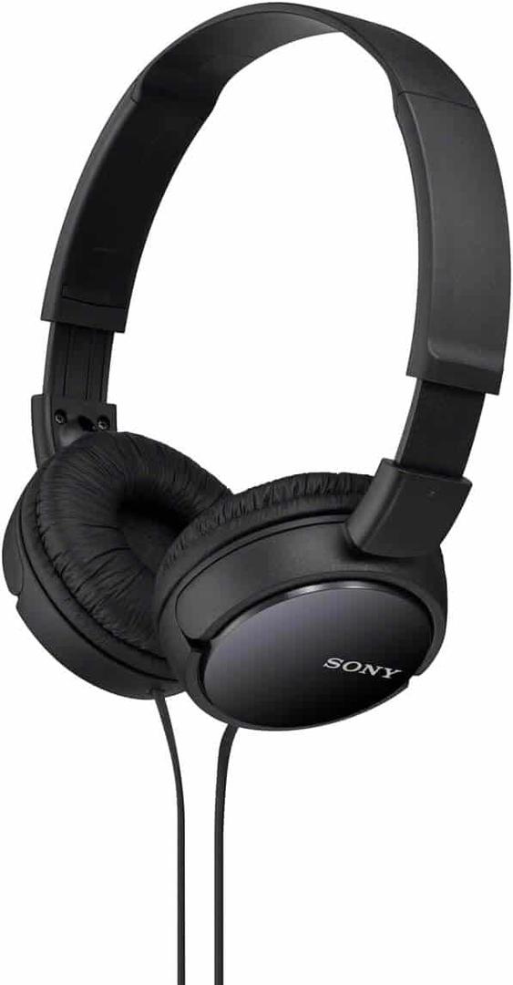 Sony On-Ear Headphones - Black, Cushioned Earpads