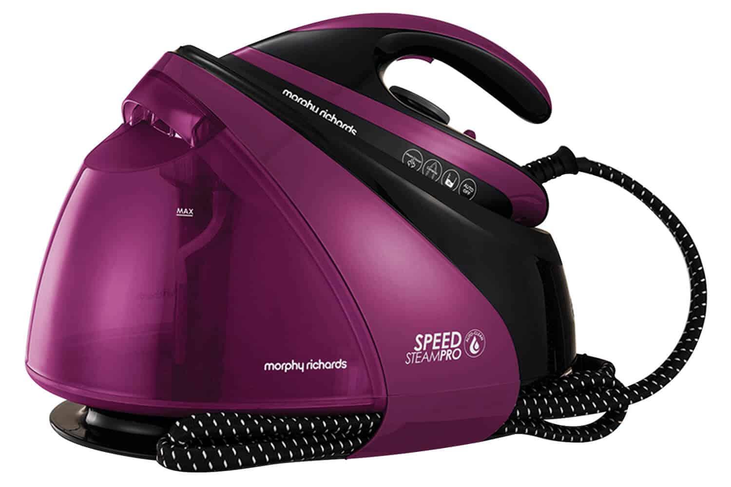 Morphy Richards 3000W Steam Generator Iron, Speed Steam Pro, Burgundy, Black