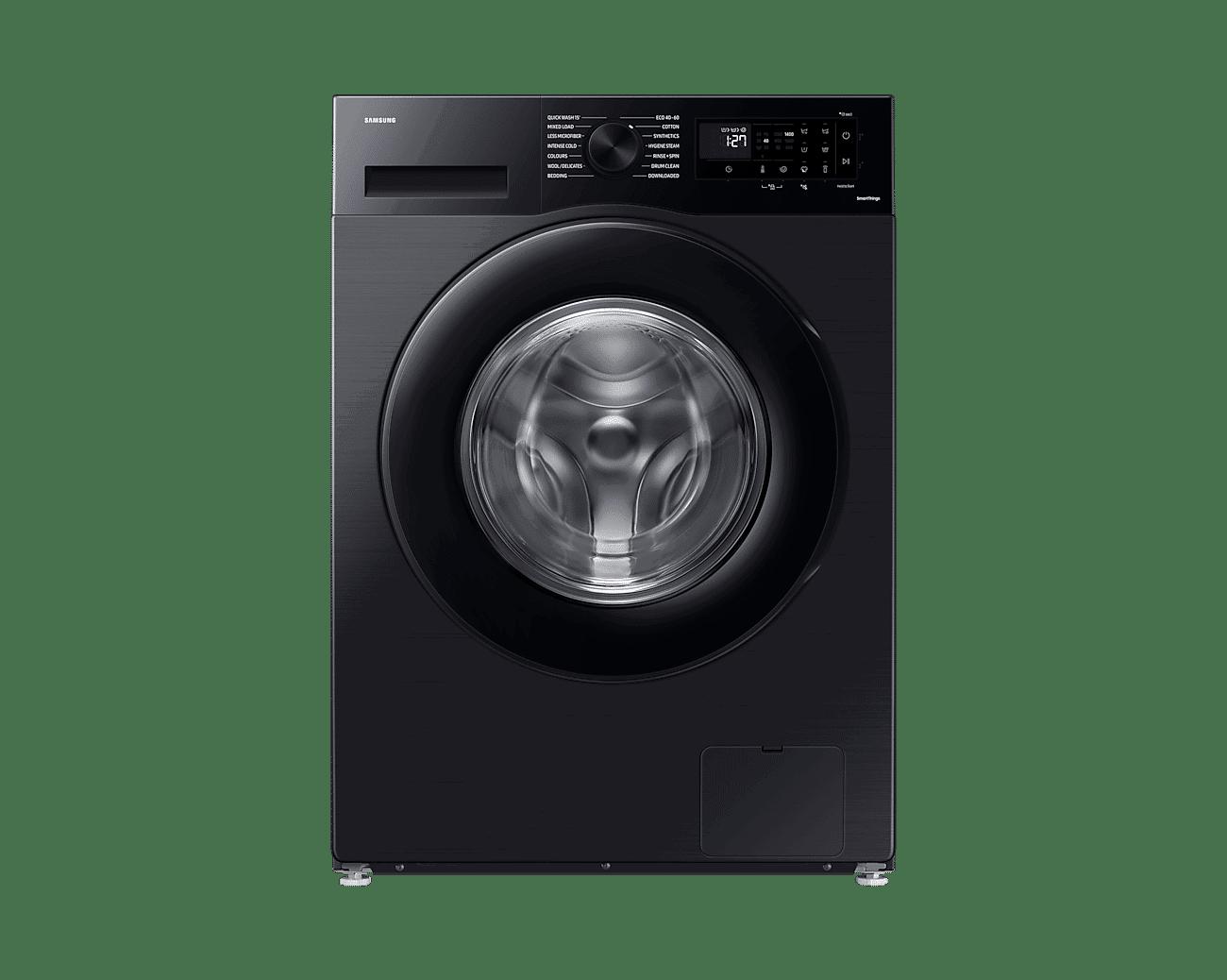 Samsung Series 5 9kg Washing Machine - Black, ecobubble, Hygiene Steam, 1400 rpm, Drum Clean, Quick Wash