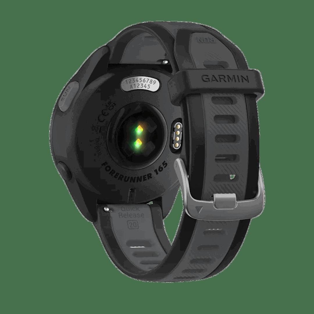 Garmin Forerunner 165 Smartwatch Black and Slate Grey 43mm GPS Heart Rate Touchscreen