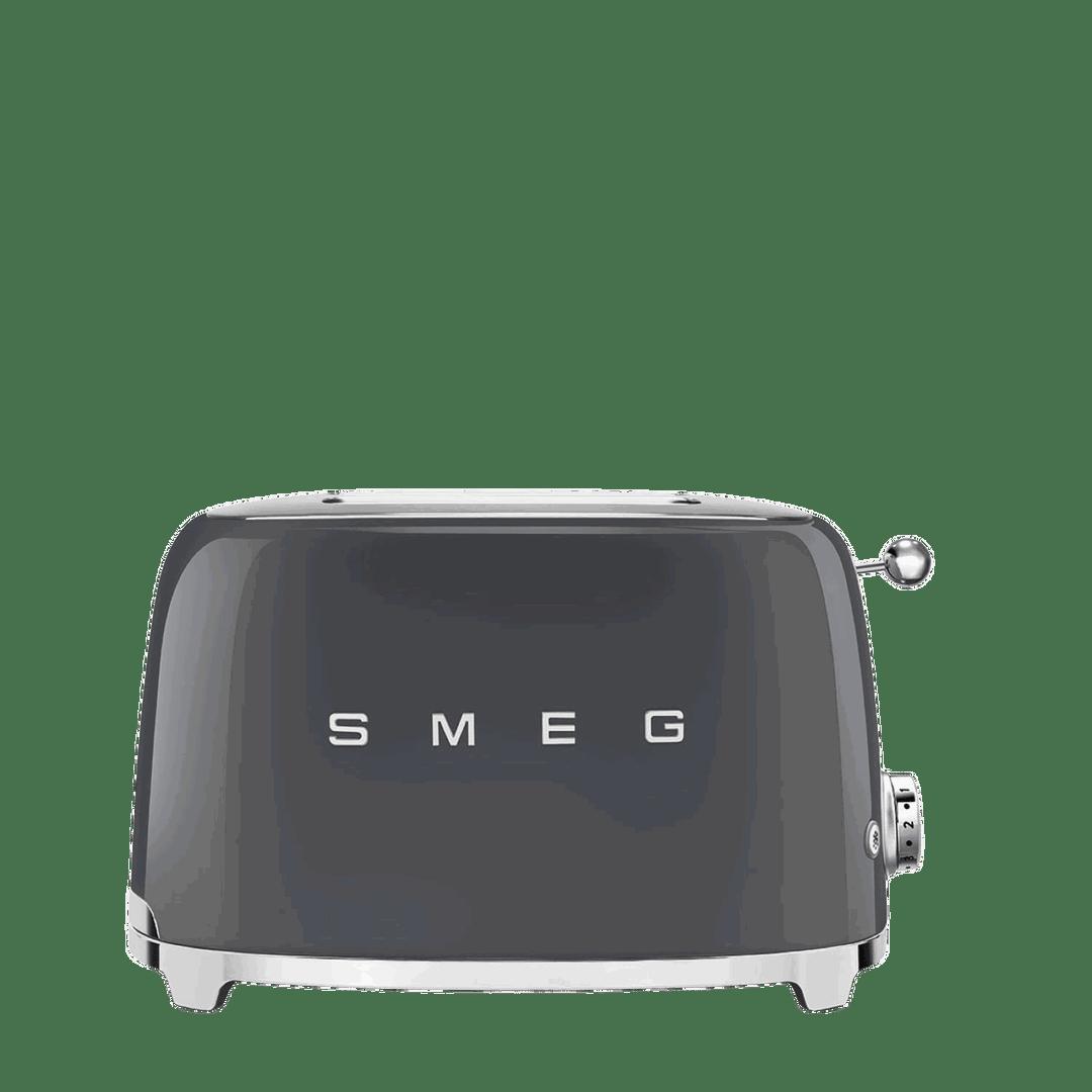 Smeg Retro Slate Grey 2 Slice Toaster | Lever Buttons Control knobs