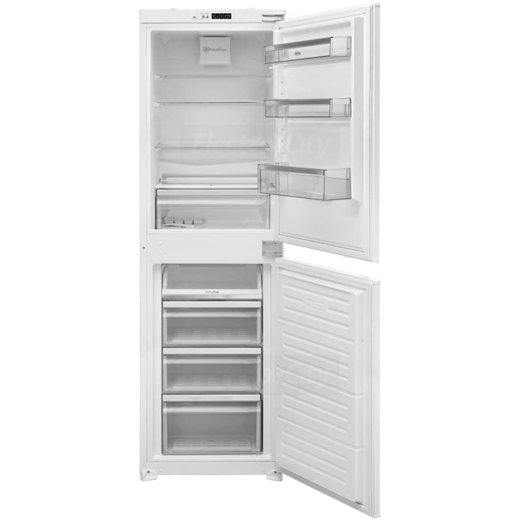 Belling Frost Free Fridge Freezer White with Shelves, Drawers, and Door - 145 LTR Capacity