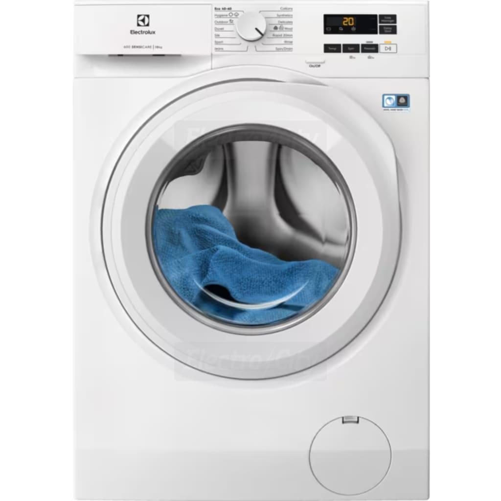 Electrolux Washing Machine 10kg 1400rpm White - Steam Hygiene, Time Manager, Inverter Motor