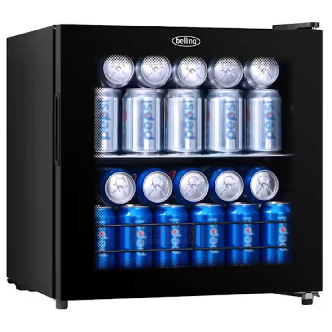 Belling Tabletop Drinks Cooler 44L Black Glass Door