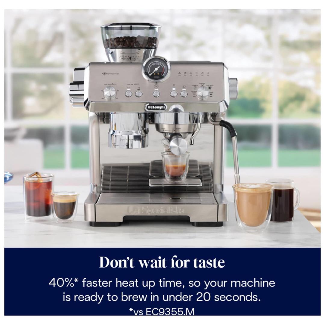 Delonghi La Specialista Opera Bean to Cup Coffee Machine with HomeCafe Kit - Stainless Steel, Espresso, Grinder, Steam Wand